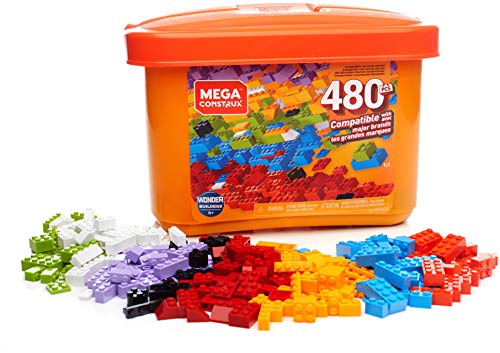 Mega Construx Caja de 480 piezas y bloques de construcción para niños +3 años (Mattel GJD23) , color/modelo surtido