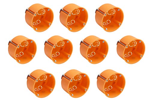 Meister - Caja de Montaje para Pared (10 Unidades), Color Naranja