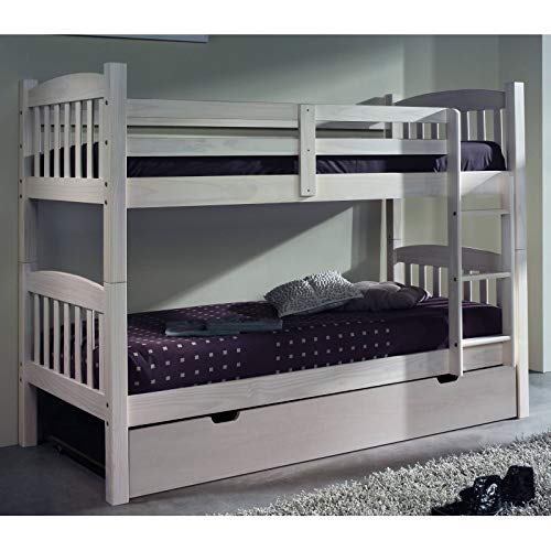 MUEBLESYA.COM-Litera Tres Camas Pino Blanco Lavado MUEBLESYA.COM-Litera Tres Camas Pino Blanco Lavado