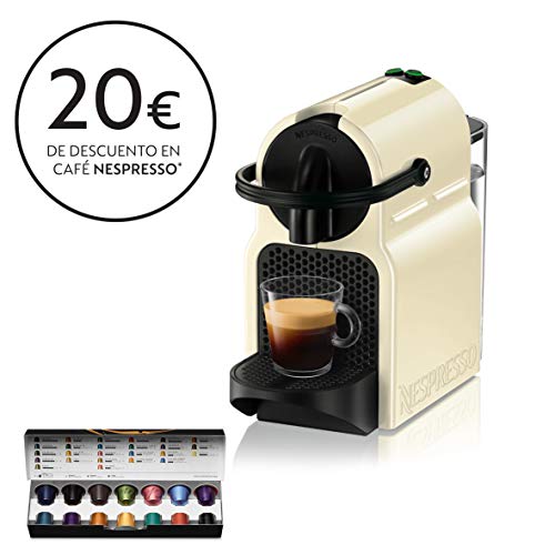 Nespresso De'Longhi Inissia EN80.CW - Cafetera monodosis de cápsulas Nespresso, 19 bares, apagado automático, color crema Nespresso De'Longhi Inissia EN80.CW - Cafetera monodosis de cápsulas Nespresso, 19 bares, apagado automático, color crema
