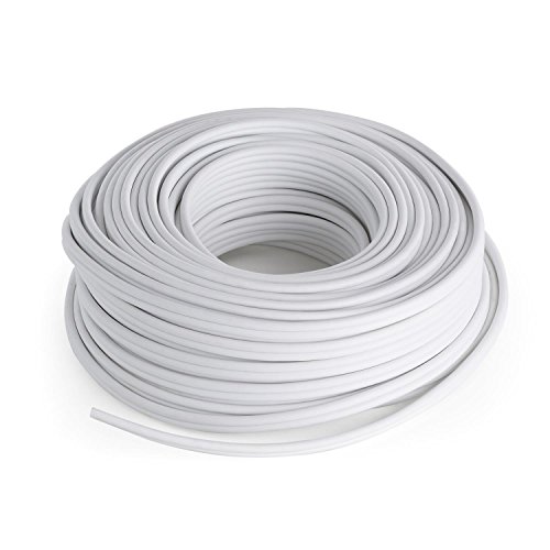 NUMAN Cable para Altavoz CCA Aluminio Cobre (Ideal para HiFi y Home Cinema, 2 x 2,5 mm, 30 m de Largo) - Blanco