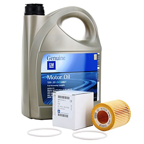 Opel Kit Filtro Lubricante Motor GM General Motor Oil 5w30 5 litros Astra H, SIGNUM, Vectra C, Vectra C GTS, Zafira Motores 1.9 CDTi Desde el año 2004 en adelante