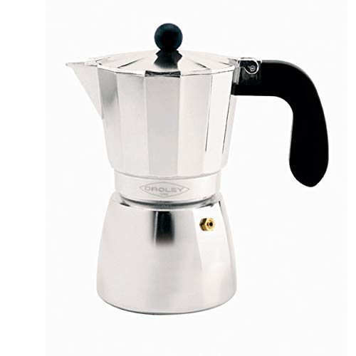 Oroley - Cafetera Italiana Alu de Aluminio, 6 Tazas Oroley - Cafetera Italiana Alu de Aluminio, 6 Tazas