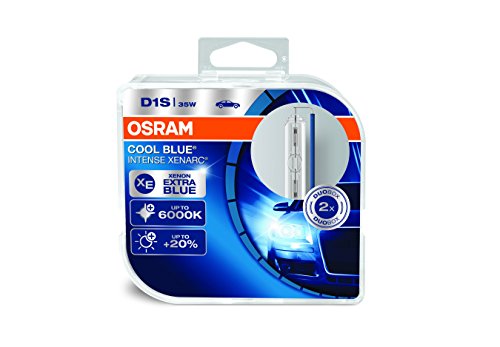Osram Xenarc Cool Blue Intense D1S HID - Lámpara de Xenón, Lámpara de Descarga, 66140CBI-HCB, caja doble (2 unidades) Osram Xenarc Cool Blue Intense D1S HID - Lámpara de Xenón, Lámpara de Descarga, 66140CBI-HCB, caja doble (2 unidades)