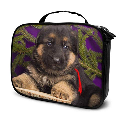 Pastor alemán Cachorro Sentado Ramas de Abeto Bolsa de Belleza de Viaje para Mujeres pequeñas Bolsas de Maquillaje Bolsa de cosméticos para Hombres Bolsa Impresa multifunción para Mujeres Pastor alemán Cachorro Sentado Ramas de Abeto Bolsa de Belleza de Viaje para Mujeres pequeñas Bolsas de Maquillaje Bolsa de cosméticos para Hombres Bolsa Impresa multifunción para Mujeres