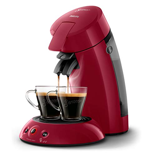 Philips SENSEO Original HD6554/91 - Cafetera monodosis con tecnología Coffee Boost y Crema Plus, selección de intensidad, color rojo