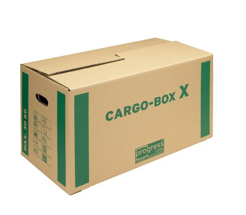 progressCARGO PC CB01.02 - Caja de embalaje, Eco, 1 ondulación, 637 x 340 x 360 mm, 10 unidades, color marrón