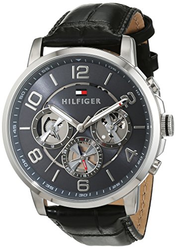 Reloj para hombre Tommy Hilfiger 1791289, mecanismo de cuarzo, diseño con varias esferas, correa de piel. Reloj para hombre Tommy Hilfiger 1791289, mecanismo de cuarzo, diseño con varias esferas, correa de piel.