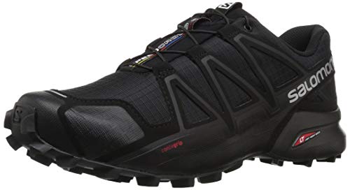 Salomon Speedcross 4, Zapatillas de Trail Running para Hombre, Negro (Black/Black/Black Metallic), 41 1/3 EU