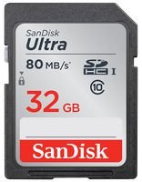 SanDisk SDSDUNC-032G-GN6IN Ultra Tarjeta de Memoria SDHC de 32 GB (hasta 80 MB/s, Clase 10)