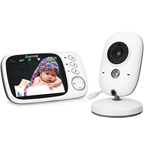 Searong Vigilabebés Inalambrico Bebé Monitor con cámara 3.2" LCD visión nocturna Wireless Baby Monitor, sensor de temperatura Searong Vigilabebés Inalambrico Bebé Monitor con cámara 3.2" LCD visión nocturna Wireless Baby Monitor, sensor de temperatura