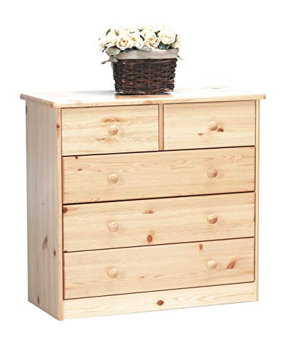 Steens 17801219 Mario - Cómoda (73 X 78 X 35 Cm) de Madera Maciza De Pino Maciza, Lacada En Color Natural Steens 17801219 Mario - Cómoda (73 X 78 X 35 Cm) de Madera Maciza De Pino Maciza, Lacada En Color Natural