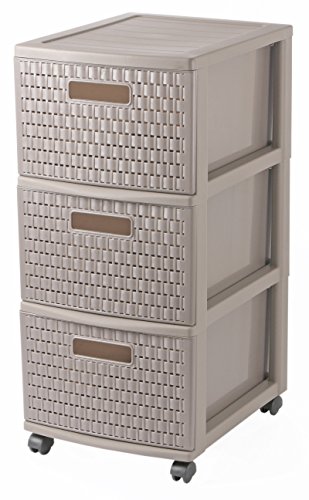 Sundis Tour 3 TIROIRS Taupe Country Torre de Ordenación con 3 Cajones Gran Talla Capuccino-con Ruedas 360º para Facilitar su Desplazamiento-Diseño Natural Aspecto Mimbre, A4 Sundis Tour 3 TIROIRS Taupe Country Torre de Ordenación con 3 Cajones Gran Talla Capuccino-con Ruedas 360º para Facilitar su Desplazamiento-Diseño Natural Aspecto Mimbre, A4