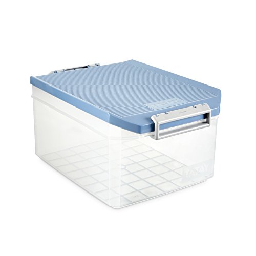 TATAY 1150107 - Caja de Almacenamiento Multiusos con Tapa, 14 l de Capacidad, Plástico Polipropileno Libre de BPA, Azul, 27 x 39 x 19 cm TATAY 1150107 - Caja de Almacenamiento Multiusos con Tapa, 14 l de Capacidad, Plástico Polipropileno Libre de BPA, Azul, 27 x 39 x 19 cm