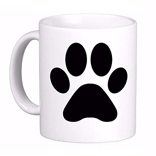 Taza de café con cita blanca, 11 onzas, para amantes de los perros, con diseño de huellas de perro, impresionante y divertido regalo para los amantes de los cachorros Taza de café con cita blanca, 11 onzas, para amantes de los perros, con diseño de huellas de perro, impresionante y divertido regalo para los amantes de los cachorros