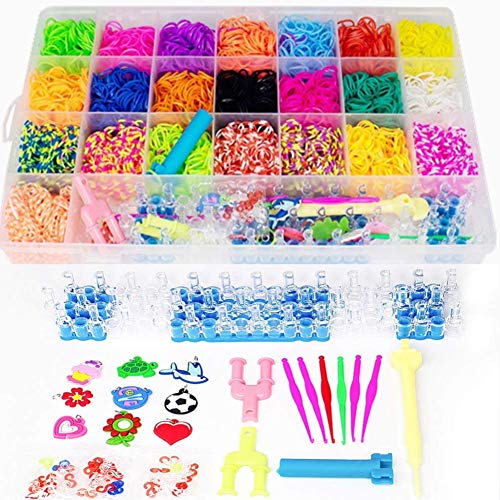 Towinle Caja Pulseras Gomas 4400 Bandas de Silicona Gomitas Para Hacer Pulseras De Colores Loom Kit para Pulseras Towinle Caja Pulseras Gomas 4400 Bandas de Silicona Gomitas Para Hacer Pulseras De Colores Loom Kit para Pulseras