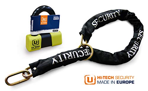 Urban Security U75+10.120L Candado Antirrobo Mini Alta Gama Homologado Sra Cadena Lazo, 18