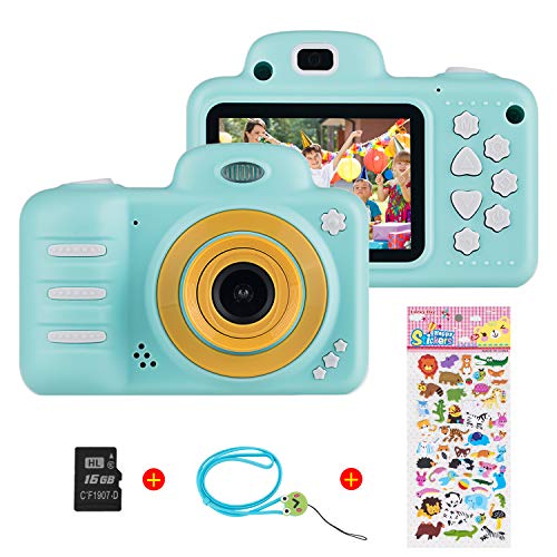 Vannico Camara Fotos, Camara para Niños Cámaras de Video para niños Cámara Digital 8MP 1080P HD Juguetes para niña de 3-10 años con Tarjeta de 16GB TF (Azul)