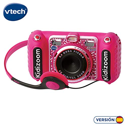 VTech- KIDIZOOM Duo DX 1 Rosa. Cámara de fotos digital con 10 funciones diferentes (3480-520057) , color/modelo surtido