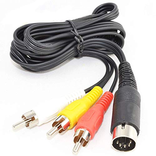 WiCareYo 1.8M 6ft Audio Video Cable AV 9 Pines para Genesis Mega Drive 2 y 3