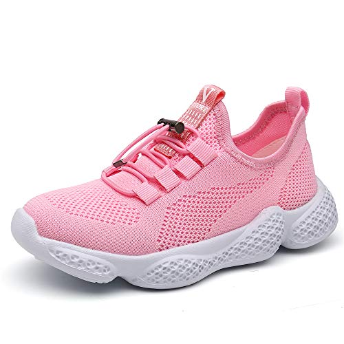 Zapatos Deportivos Infantil Zapatillas Running Niño Sneakers Gimnasia Al Aire Muchachas Calzado Atletismo Ligero Respirable Niña Unisex Rosa 31