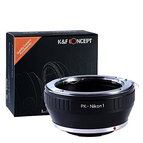 Adaptador de Montaje de Lente de K&F Concept® para Montar la Lente Pentax K en la Cámara Nikon 1 Adaptador para J1 V1 PK-Nikon 1