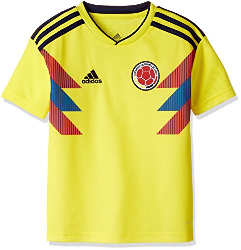 adidas Colombia Camiseta de Equipación, Niños, Amarillo (amabri/Maruni), 140-9/10 años