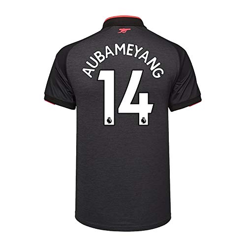 Arsenal FC - Camiseta de Tercera equipación para niño - Producto Oficial - Gris Oscuro - Aubameyang 14-11-12 años