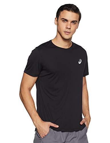 Asics Silver SS Top Camiseta, Hombre, Performance Black, L