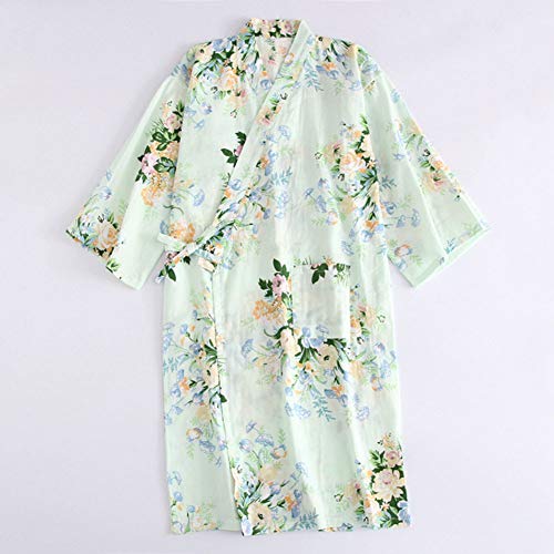Bata de noche Camisas de algodón Nuevo camisón de verano Kimono Pijamas para el hogar Fiesta de bodas en primavera y verano Spa Hotel