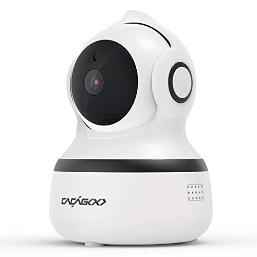 CACAGOO1080P Cámara IP WiFi,Cámara de Vigilancia FHD con Visión Nocturna,Detección de MovimientoMonitor para Bebe/Perros, Audio de 2 Vías, 2.4GHz WiFi, Compatible con iOS/Android