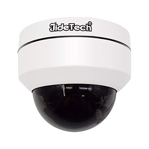Cámara Domo IP PTZ PoE, cámara de vigilancia HD 5MP con Zoom óptico 4X para Seguridad, H.265 Outdoor IP66 Impermeable IR Night Vision