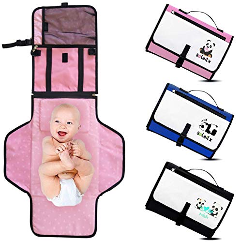 Cambiador portátil plegable con diseño de panda Bolso cambiador de viaje colchón cambiador pañal bolso cambiador de bebé accesorios set de regalo para recién nacidos, kit de regalo para niño o niña Cambiador portátil plegable con diseño de panda Bolso cambiador de viaje colchón cambiador pañal bolso cambiador de bebé accesorios set de regalo para recién nacidos, kit de regalo para niño o niña