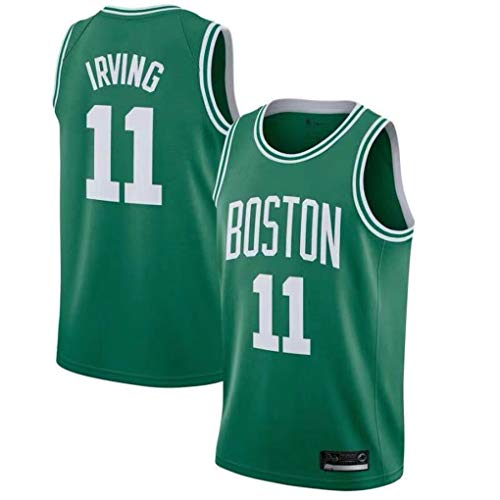 Camisetas de Baloncesto Masculino de la Nueva Tela Bordadas Kyrie Irving 11 Boston Celtics Mangas de Camiseta Unisex de Baloncesto de la NBA Uniforme Alero Jersey (Color : Green1, Size : XS)