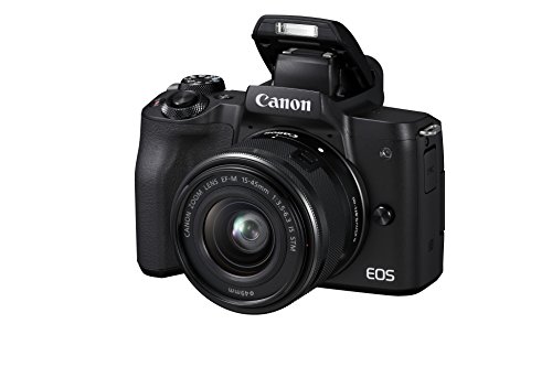 Canon EOS M50 - Kit de cámara EVIL de 24.1 MP y vídeo 4K con objetivo EF-M 15-45mm IS MM (pantalla táctil de 3", estabilizador óptico, Wifi), color negro