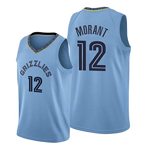 CMYY Ja Morant # 12 Memphis Grizzlies Jersey de Baloncesto para Hombres, Fan Jersey Camiseta Swingman Jersey Chaleco Vintage Absorbente de Sudor S-XXL-Blue-M CMYY Ja Morant # 12 Memphis Grizzlies Jersey de Baloncesto para Hombres, Fan Jersey Camiseta Swingman Jersey Chaleco Vintage Absorbente de Sudor S-XXL-Blue-M