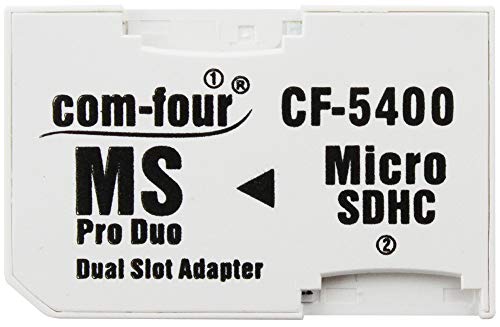 com-four® Adaptador Dual microSD - Adaptador Micro SDHC a MS Pro Duo, Tarjeta de Memoria microSD a Memory Stick para PSP, Cámara & Celular, máx. 32GB (1 Pieza) com-four® Adaptador Dual microSD - Adaptador Micro SDHC a MS Pro Duo, Tarjeta de Memoria microSD a Memory Stick para PSP, Cámara & Celular, máx. 32GB (1 Pieza)