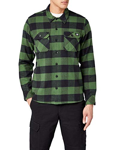 Dickies Streetwear Male Shirt Sacramento - Camiseta / Camisa deportivas para hombre, color verde (pine green), talla Medium