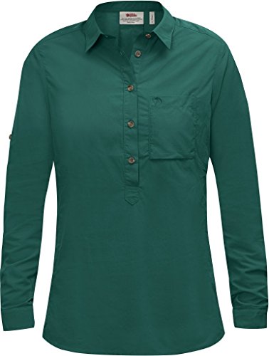 FJÄLLRÄVEN Mujer High Coast Camiseta LS W Camisa de Manga Larga, Todo el año, Mujer, Color Copper Green, tamaño M