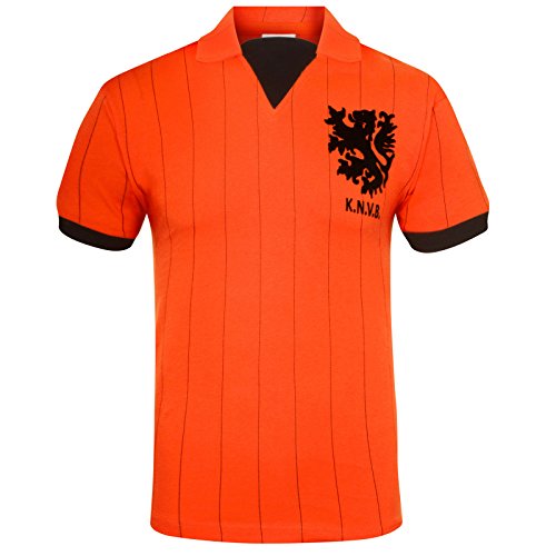 Holland Países Bajos (Holanda) - Camiseta de La Primera Equipación - Para Hombre - Producto Oficial Estilo Retro - Temporada 1983/1994 - Naranja 83 - XL