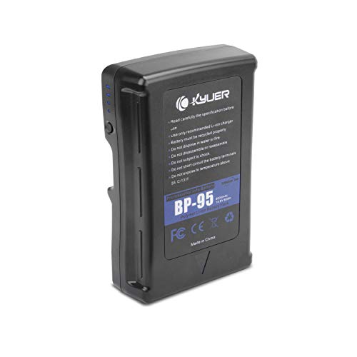 K KYUER 95Wh 6600mAh BP-95 V-Mount V-Lock cámara Batería and Adapter para Sony Camcorder Video Camera BMCC ARRI Canon EOS AJA Cion Blackmagic URSA Cine Alta USB Output D-Tap LED Panel BP-L60A BP-800S K KYUER 95Wh 6600mAh BP-95 V-Mount V-Lock cámara Batería and Adapter para Sony Camcorder Video Camera BMCC ARRI Canon EOS AJA Cion Blackmagic URSA Cine Alta USB Output D-Tap LED Panel BP-L60A BP-800S