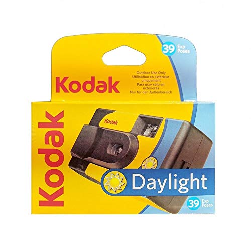 Kodak SUC Daylight 39 800ISO - Cámara analógica desechable, Color Amarillo y Azul