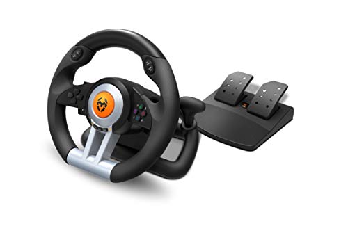 Krom K-WHEEL - NXKROMKWHL - Juego de volante y pedales Multiplataforma Krom K-WHEEL - NXKROMKWHL - Juego de volante y pedales Multiplataforma