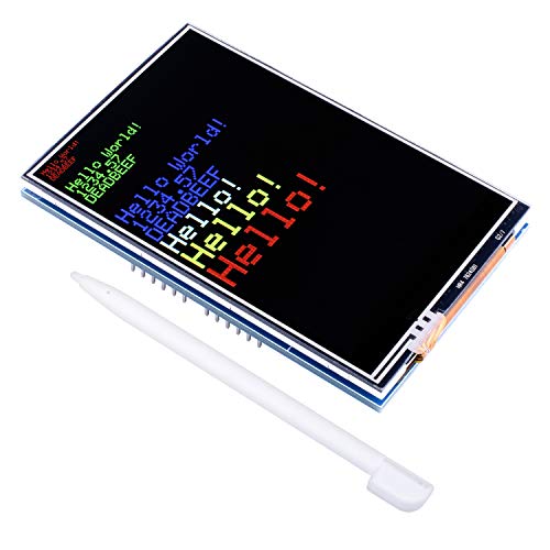 kuman Pantalla LCD Táctil Tft de 3,5 Inch con Enchufe de Tarjeta SD para Arduino R3 MEGA 2560, Todos los Datos Técnicos en CD SC3A-1
