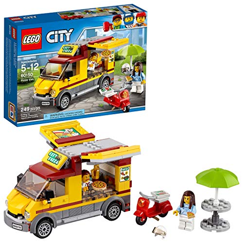 LEGO City Great Vehicles - Camión de Pizza, Set de Construcción de Foodtruck de Juguete, Incluye Moto Scooter de Reparto y 2 Minifiguras (60150)