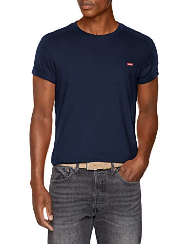 Levi's SS Original Hm tee Camiseta, Azul (Cotton + Patch Dress Blues 0017), Medium para Hombre Levi's SS Original Hm tee Camiseta, Azul (Cotton + Patch Dress Blues 0017), Medium para Hombre