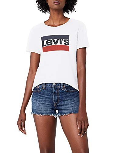Levi's The Perfect Tee, Camiseta, Mujer, Blanco (White 297), XS Levi's The Perfect Tee, Camiseta, Mujer, Blanco (White 297), XS