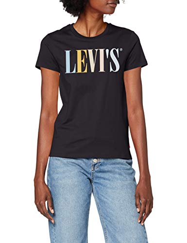 Levi's The tee Camiseta, Negro (90's Serif T2 Caviar 0959), Small para Mujer