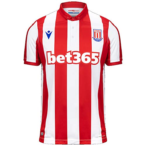 Macron Stoke City FC - Camiseta de fútbol para Hombre, Hombre, Rojo, XX-Large (Slim fit)
