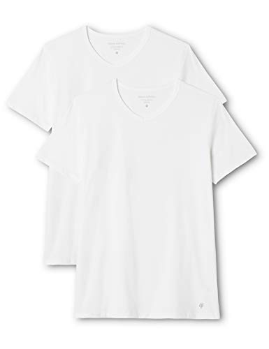 Marc O'Polo Marc O’Polo Body & Beach Shirt V-Neck (DOPA) Camiseta, Weiß (Weiss 100), 2XL (Pack de 2) para Hombre